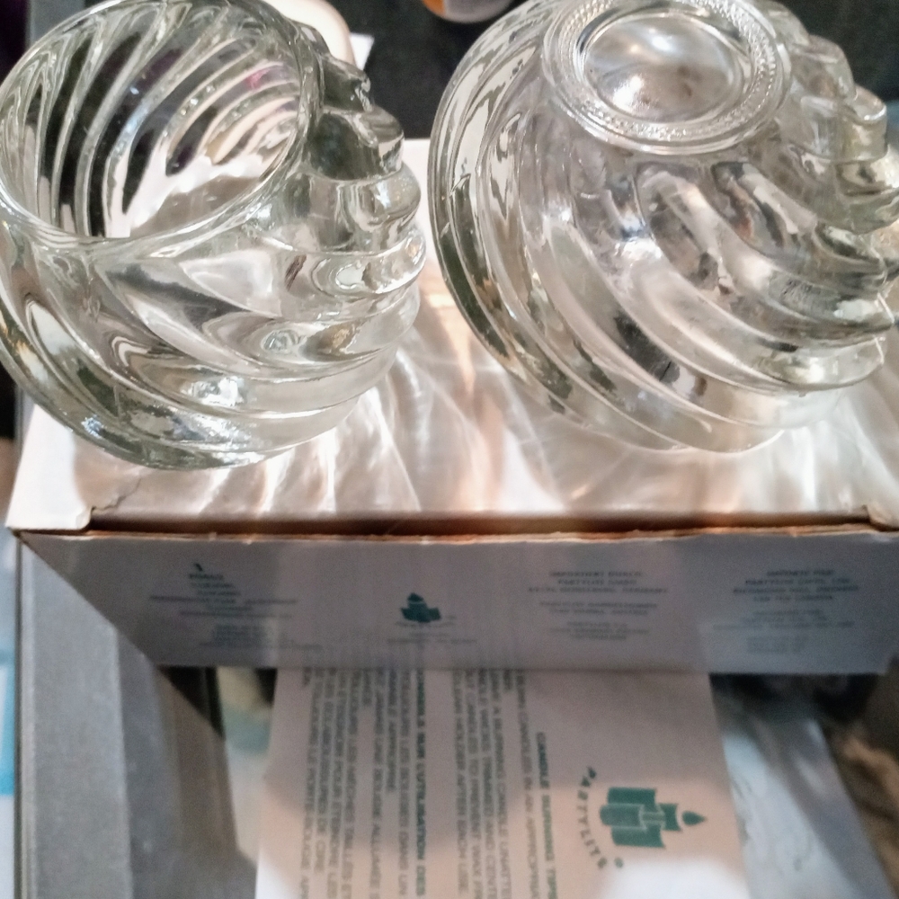 2 Party Lite Tea Light or Votive holders, w/original box.